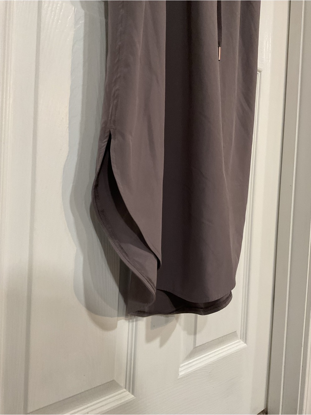 CALIA by Carrie Underwood Gray-brown Sleeveless High-Low Drawstring Dress - Picture 5 of 7